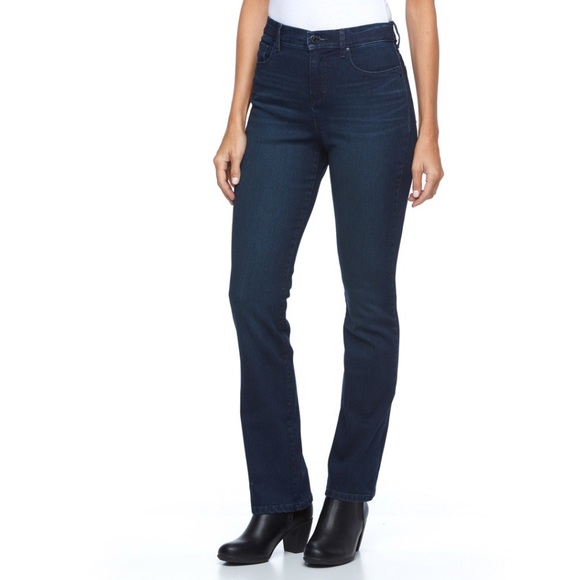 gloria vanderbilt all around slimming effect jordyn curvy barely boot jeans